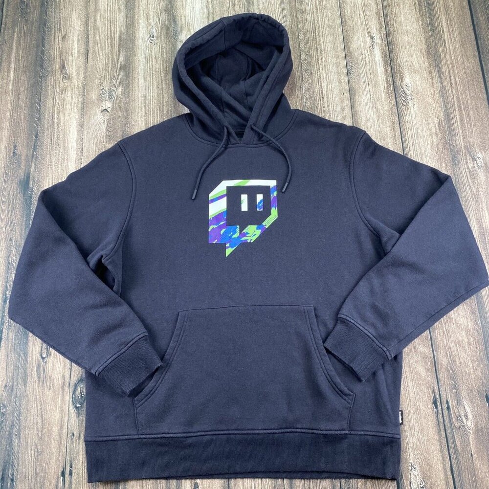Twitch Black Glitch Sweatshirt XL